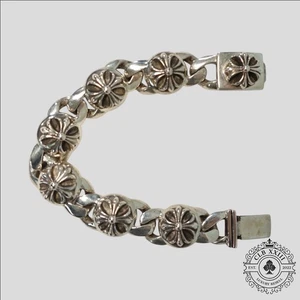 Chrome Hearts Cross 6 Link Cuban Bracelet in Silver - Picture 1 of 4
