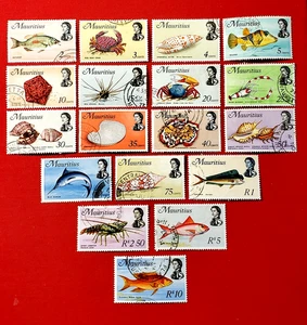 {MAURITIUS-SEA LIFE/Scott #339-356/USATO COMPLETO/CV $40,00/epictronic/JC} - Foto 1 di 2