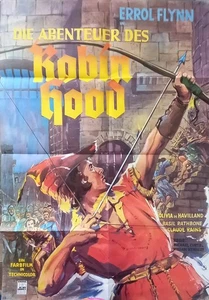 Movie Poster " Die Abenteuer Des Robin Hood ", Folded, din A1, 1962, Rarity - Picture 1 of 4
