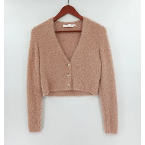 ASTR The Label Strickjacke Damen rosa Ton flauschig cropped weich warm  - Bild 1 von 13