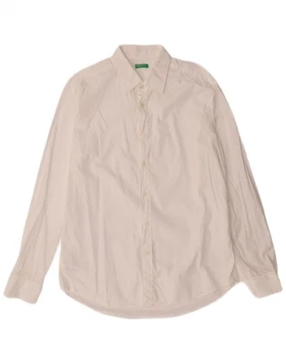 Рубашка мужская BENETTON большая белая хлопковая CF03 - Изображение 1 из 3