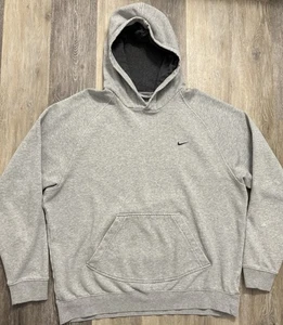 Sudadera con Capucha Pullover Gris Nike Y2K De Colección Para Hombre Talla XL Etiqueta Plateada Mini Swoosh - Imagen 1 de 9