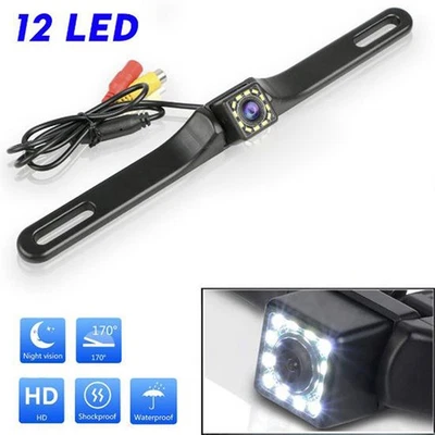 Waterproof 170° HD Car RearView Reverse Backup Camera License Plate Night V~gw - Image 1 of 4