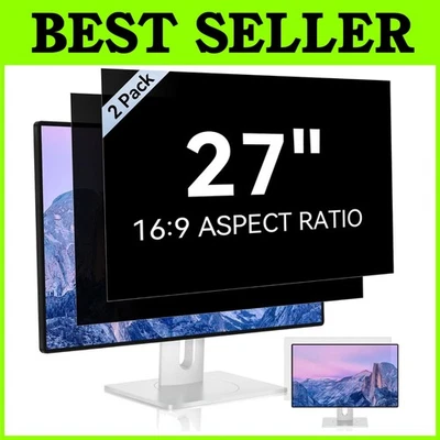 27" Computer Privacy Screen 2-Pack, Anti-Glare Film - Image 1 of 4
