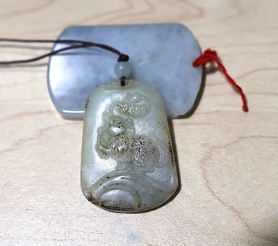 Antigua Rata Serpentina con Monedas en Cuerda - Colgante - Amuleto - Dije. Foto 1 de 4