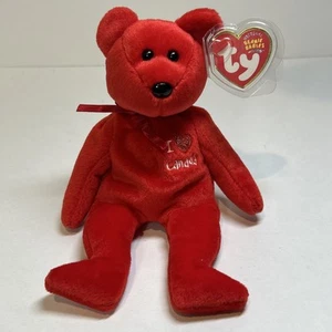 Ty Beanie Baby I LOVE CANDADA der Bär Kanada exklusives Stofftier Plüschtier rot - Bild 1 von 10
