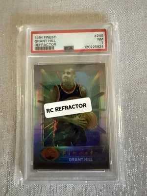 1994 Finest RC Refractor GRANT HILL PSA 7 PISTONS - Image 1 of 2