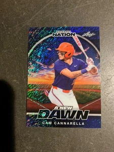 2025 Leaf Nation Baseball Cam Cannarella New Dawn Base #6/7 Miami Marlins - Bild 1 von 3