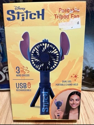 Disney Lilo and Stitch Stitch Trípode Portátil Ventilador 3 Velocidades Nuevo Foto 1 de 2