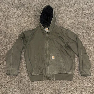 Carhartt RN 14806 Lined Hooded Green Heavy Duty Jacket Size Men’s Large-Regular - Bild 1 von 21