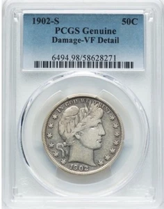 1902-S Barber Half Dollar 50c PCGS VF Details - Picture 1 of 4