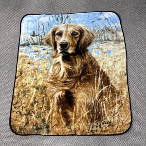 American Heritage Collection Royal Plush Raschel Throw Blanket Lucy Labrador Lab - Picture 1 of 8