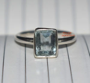 Anillo de regalo cuadrado de celebración de cumpleaños de plata esterlina... - Imagen 1 de 9