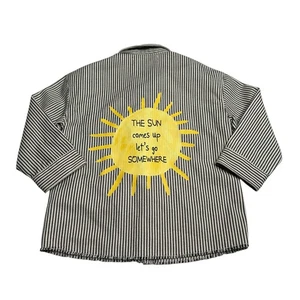 ZARA The Sun Comes Up schwarz weiß gestreiftes Snap Shacket Kinder Größe 3-4 - Bild 1 von 7