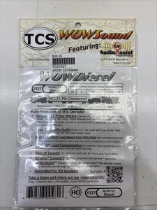 TCS WOWSound 1527 WOW121-Decoder Diesel HO 8 funzioni | Connettore 21 pin | NUOVO - Foto 1 di 2