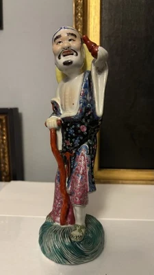 ANTIGUA FIGURA DE PORCELANA ROSA FAMILIA 19 MARCA DE PERSONAJE   Foto 1 de 4