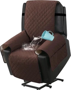 100 % Wasserdicht Power Lift Liegesessel Abdeckung Rutschfest Elektrisch Power Braun - Bild 1 von 6