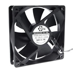 120mm 12cm Waterproof Dustproof IP68 Cooling Fan,120X120X25mm 3P 3-Pin Dual Ball - Afbeelding 1 van 12
