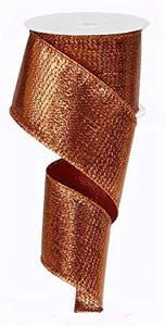 Metallic Wired Edge Ribbon - 10 Yards (Copper, 2.5 Inch) - Picture 1 of 1
