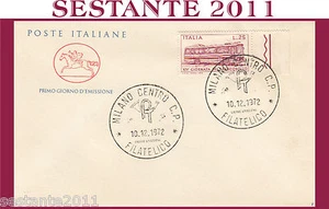 ITALIA FDC IL CAVALLI 1972 GIORNATA FRANCOBOLLO LA CORRIERA ANNULLO MILANO H99 - Foto 1 di 1