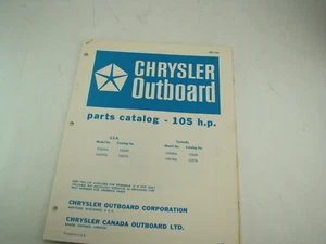 1969 Chrysler Outboard 105 HP Part Catalog OB1164  Model 1056HA Thru 1057HA - Imagen 1 de 2