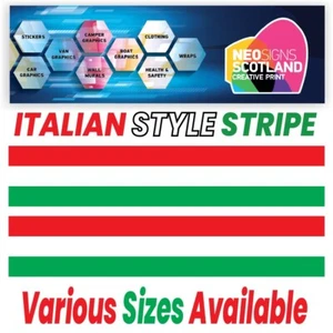 IT2.1 Italian Racing Motorhaubenstreifen 2x2,1m (2100mm) lang laminiert versch. Breiten - Bild 1 von 19