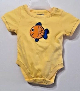 Garanimals Fish Newborn Baby Yellow Bodysuit - Picture 1 of 1