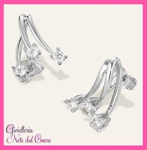 ORECCHINI TRILOGY IN ORO BIANCO 18K : DIAMANTI NATURALI 0.96 CARATI CERTIFICATI - Picture 1 of 1
