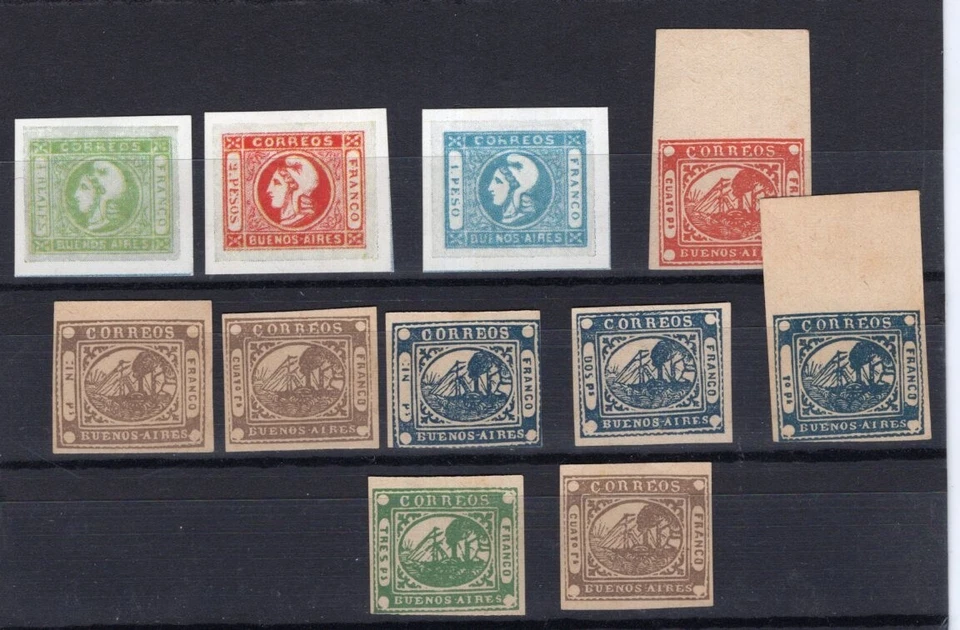 ARGENTINA, 11 CLASSIC STAMPS, FORGERY - Image 1 of 1