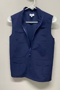 Crown & Ivy Kids Navy Full Zip Vest Size Medium - Picture 1 of 5