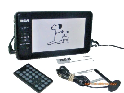 RCA 7" Widescreen LCD Portable Digital TV T227 Built-in Rechargeable Battery - Image 1 of 4