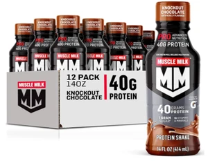 Muscle Milk Pro Series Protein Shake, Knockout Chocolate, 40g Protein, 14 Fl Oz - Picture 1 of 7