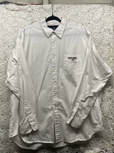 Vintage 90s Polo Sport XXL White Button Collar Shirt - Picture 1 of 10