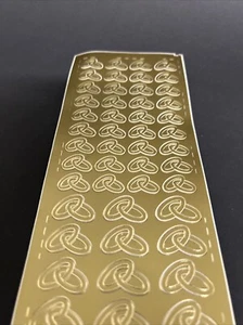 Mega Scrapbooking Sticker Hochzeit Ringe Eheringe Gold Selbstklebend 52 Stück - Bild 1 von 3