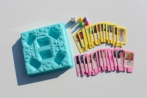 Vintage Girl Talk Date Line Board Game Pieces Boys Girls Teen Cards Tray Dice  - Picture 1 of 2