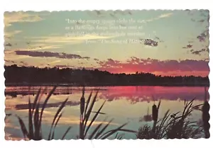 DAS LIED VON HIAWATHA Gedicht Sonnenuntergang auf dem Sumpf möglicherweise Michigan Mi Postkarte - Bild 1 von 2