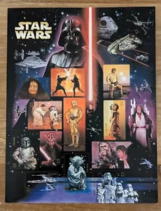 USPS Star Wars 30th Anniversary Commemorative Sheet Of 15 Unused Stamps 2007 - Picture 1 of 2