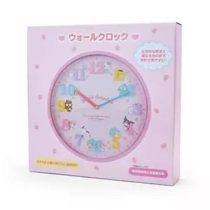 Sanrio Characters wall clock Hello Kitty My Melody Kuromi Cinnamoroll New Japan - Picture 1 of 6