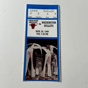 Chicago Bulls NBA Bulls Win 122 To 97 Ticket Stub Michael Jordan Mar 20 1990 - Picture 1 of 7