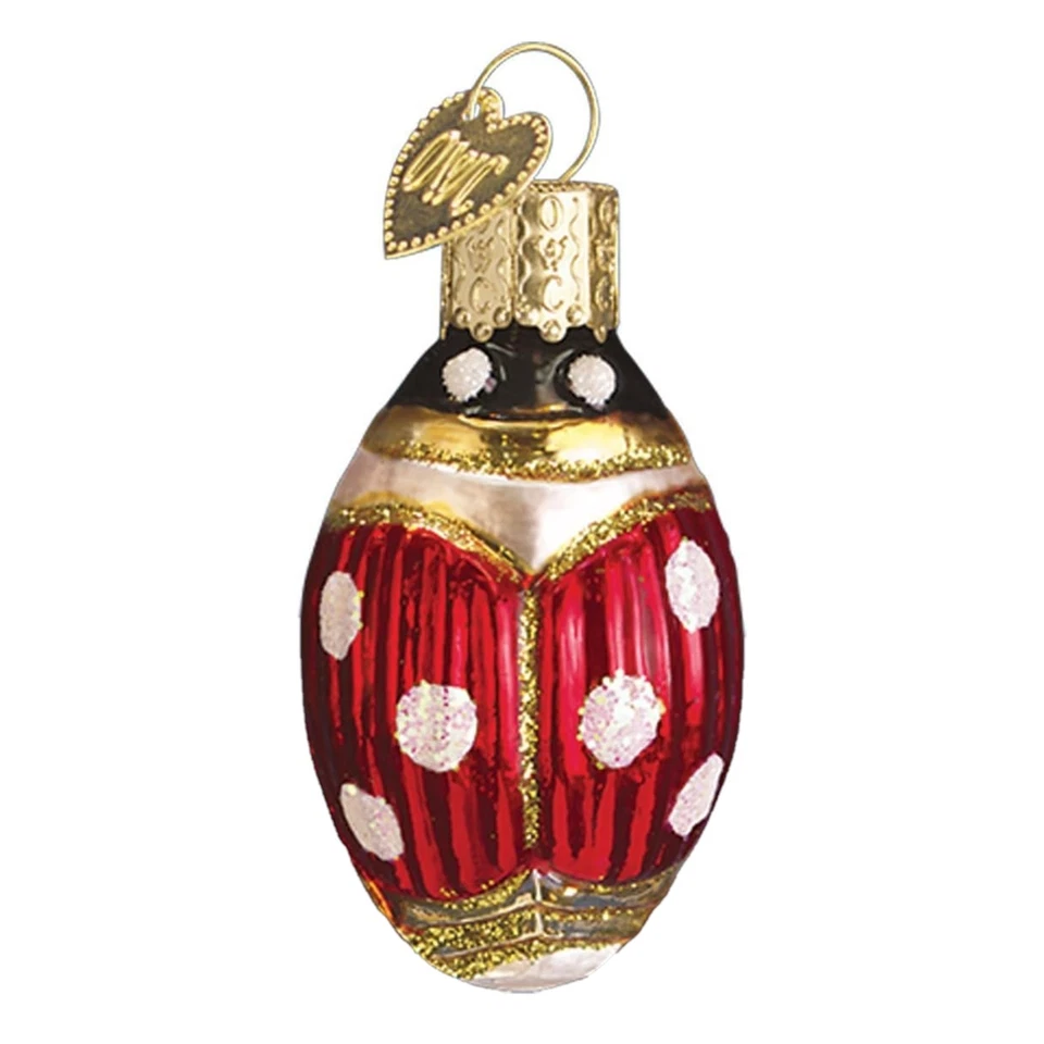 Old World Christmas 12032 Glass Blown Lucky Ladybug Ornament