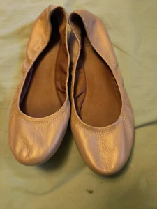 Lucky Brand Emmie Flats Metallic Gold Size 8.5 - Picture 1 of 8