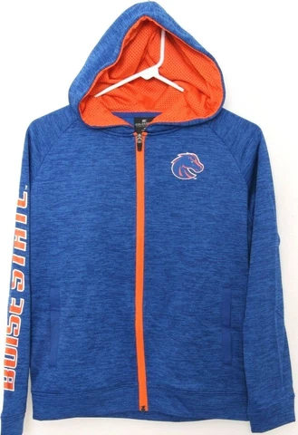NEW Boise State BSU Broncos Colosseum Blue Full Zip Hooded Jacket Youth M 12-14 Cover