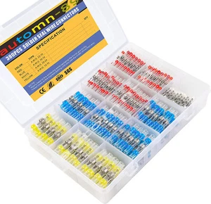 1000 Stck. Wasserdicht Lötzinn Dichtung Muffe Wärmeschrumpf Stoß Draht Verbinder Klemmen - Bild 1 von 19