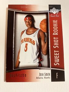 2004-05 Upper Deck Basketball Sweet Shot Josh Smith Hawks Rookie Card #0315/1250