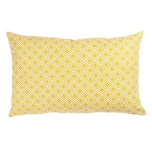 Scandi Geometric Ikat XL Rectangular Cushion, Modern Ochre Yellow. 23x15" Cover - Picture 1 of 3