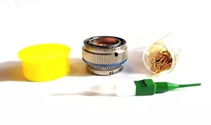 NEW JAN MS27473E18F66PA Circular MIL Spec Connector + CONTACTS - Picture 1 of 5