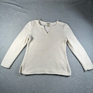 LL Bean Sweater Womens Medium Petite V Neck Knit Long Sleeve Casual Ladies