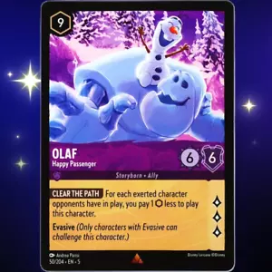 Olaf Happy Passenger - Raro - Disney Lorcana TCG Shimmering Skies #50/204 - Imagen 1 de 3
