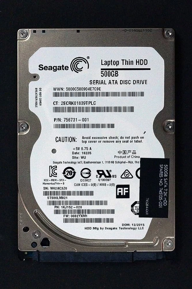 Seagate 500Gb 2.5" Hard Drive ST500LM021  SATA Laptop 7mm 7.2K - Image 1 of 1