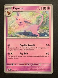 Espeon - 086/197 - Uncommon - S&V: Obsidian Flames - Pokemon TCG